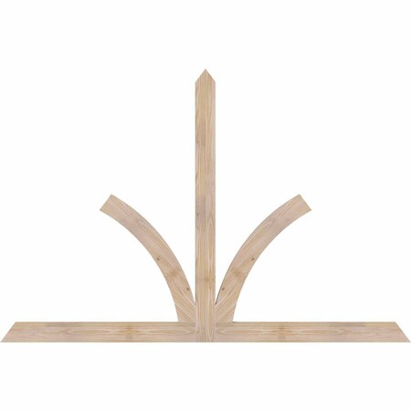 Ekena Millwork Richland Smooth Timber Gable Bracket, Douglas Fir, 72"W x 48"H x 1 1/2"D x 3 1/2"F, 16/12 Pitch GBW072X48X0204RIC00SDF